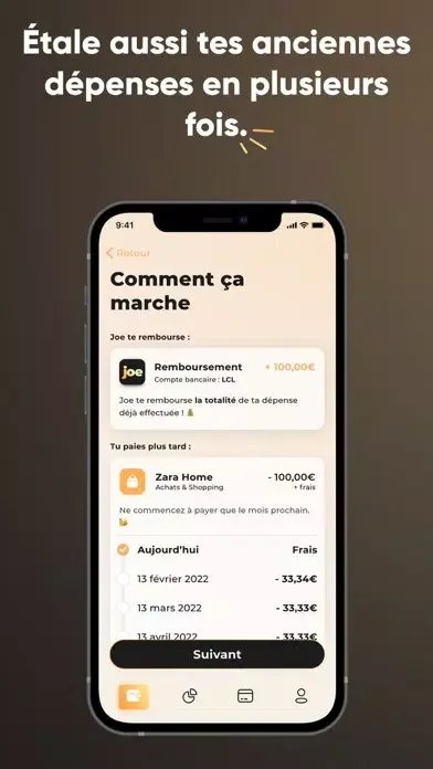 Tangkapan layar JOE | L'App du paiement en 3x