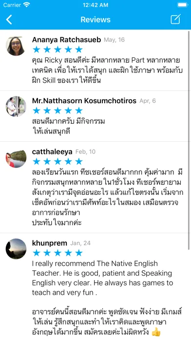 Zrzuty ekranu Glurr Talk - Thai Online Tutor