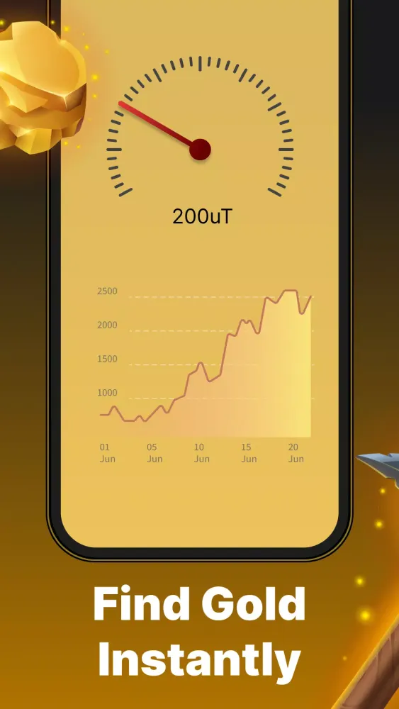 Tangkapan skrin Gold Detector, Metal Detector