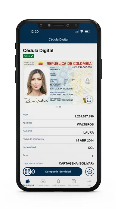Captures d'écran de Cedula Digital Colombia