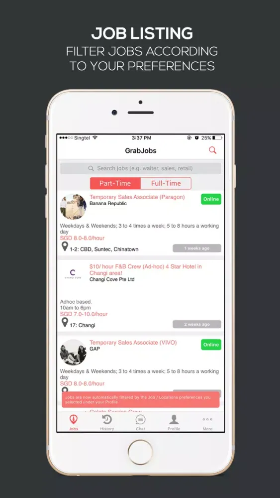 Скриншоты GrabJobs - Get a Job Today