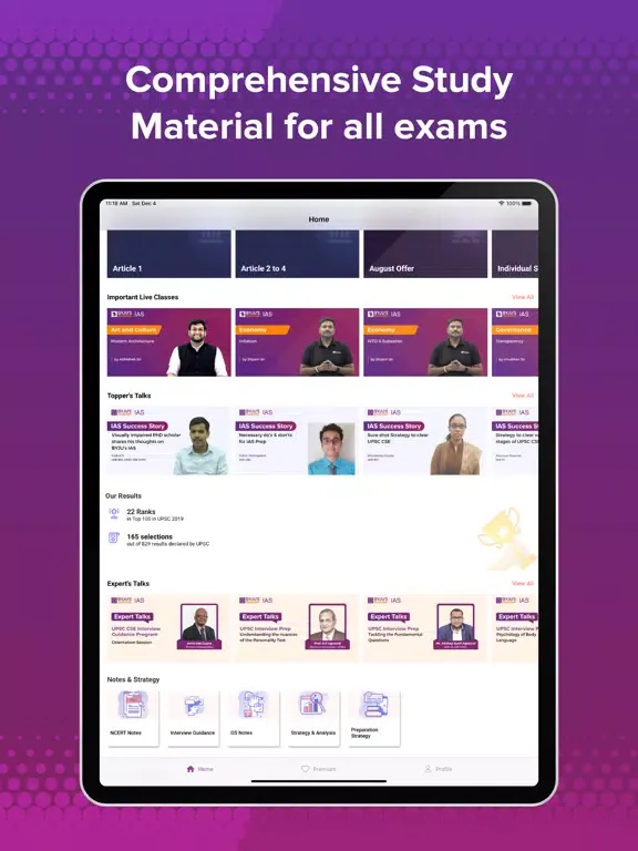 BYJU’S Exam Prep iPad  Screenshots