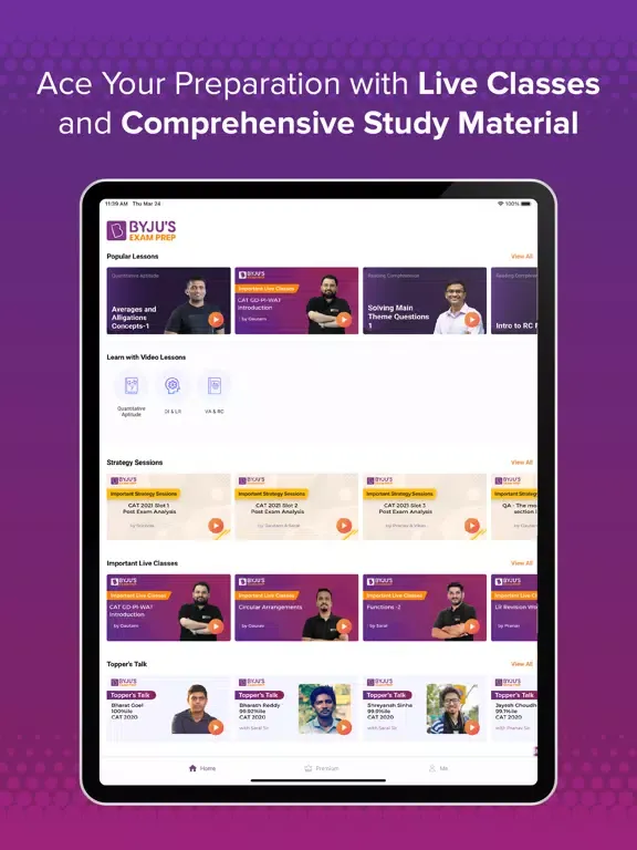 BYJU’S Exam Prep iPad  Screenshots