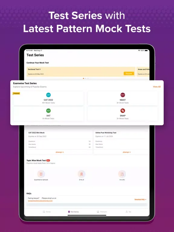 BYJU’S Exam Prep iPad  Screenshots