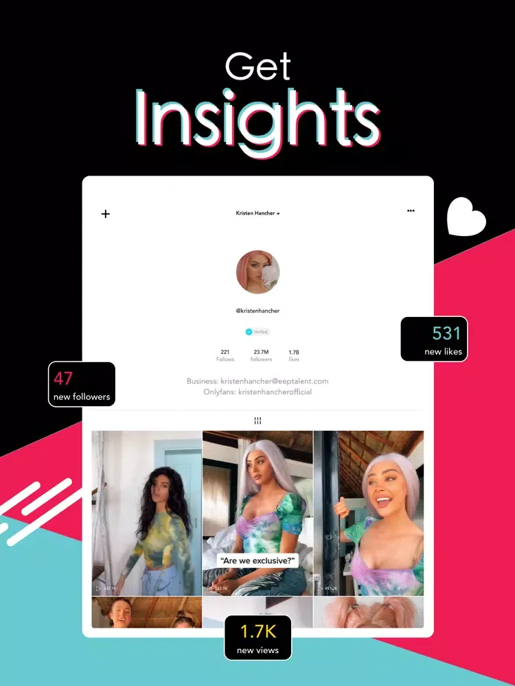 TikTracker: Reports for TikTok iPad  স্ক্রিনশট