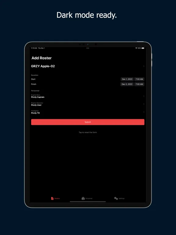 ERMS-M iPad  スクリーンショット