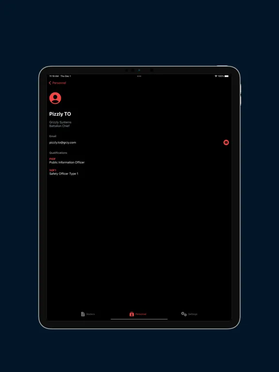 ERMS-M iPad  スクリーンショット