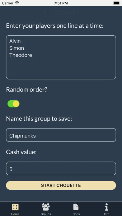 Tangkapan layar Chouette App