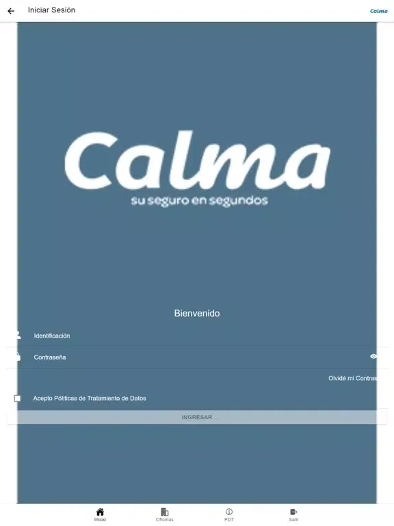 Calma Agencia De Seguros iPad  스크린샷