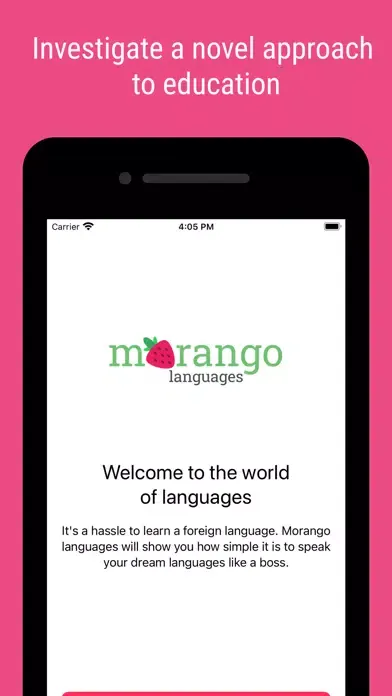 Capturas de tela do Morango Languages