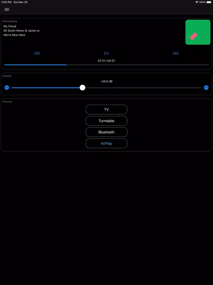 HiFi Remote iPad  스크린샷