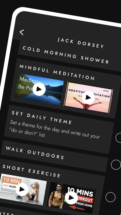 Capturas de tela do Peak - Routines for Success