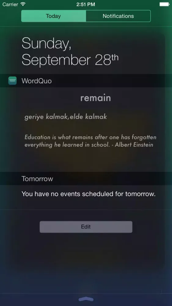 Ảnh chụp màn hình của WordQuo - İngilizce Kelime Kartları
