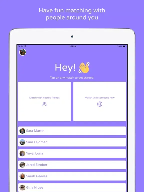 Hey! - Find Your Friends iPad  Ekran Görüntüleri
