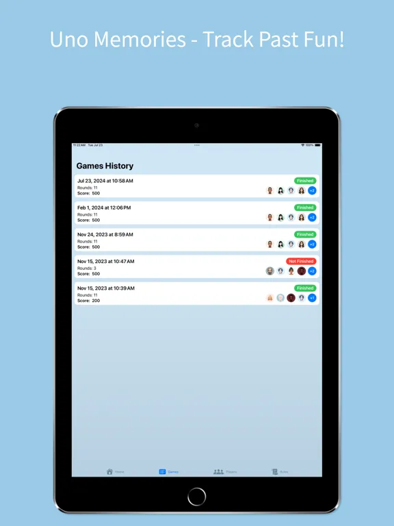 UnoTally Score Tracker for Uno iPad  سکرین شاٹس