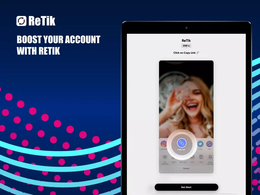 ReTik: Repost for Tik Fans iPad  Screenshots