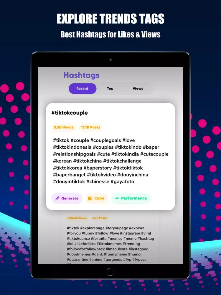 ReTik: Repost for Tik Fans iPad  Screenshots