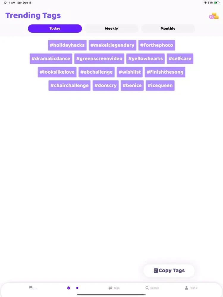 Ảnh chụp màn hình của Hashtag Expert for Tik Tok iPad 