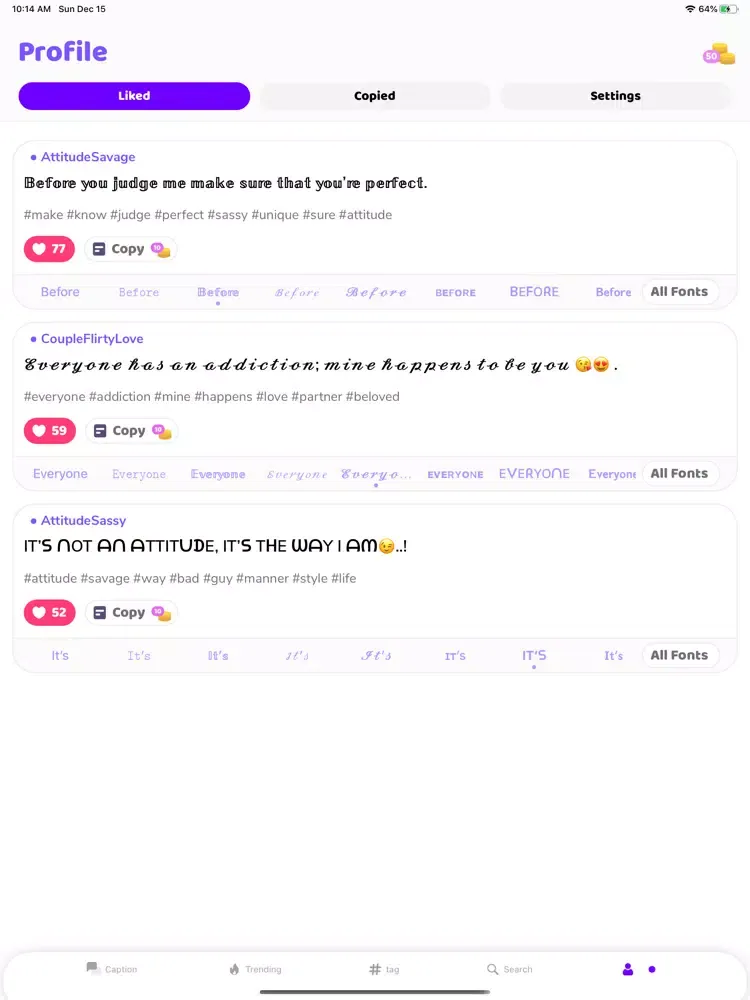 Ảnh chụp màn hình của Hashtag Expert for Tik Tok iPad 