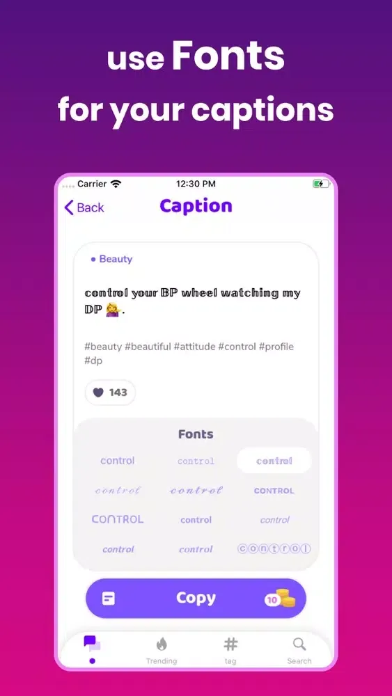 Ảnh chụp màn hình của Hashtag Expert for Tik Tok