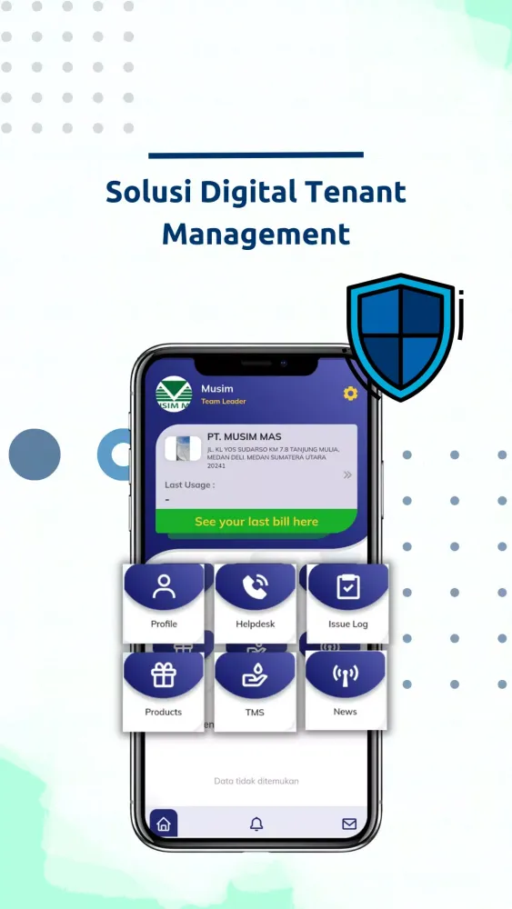 Screenshot di Tenant Apps Kawasan Industri