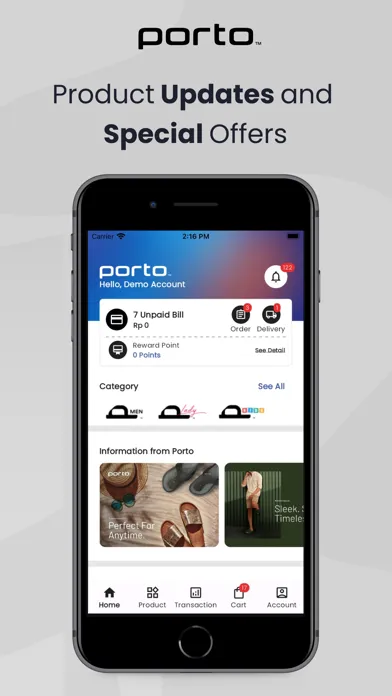 Capturas de tela do Porto Apps