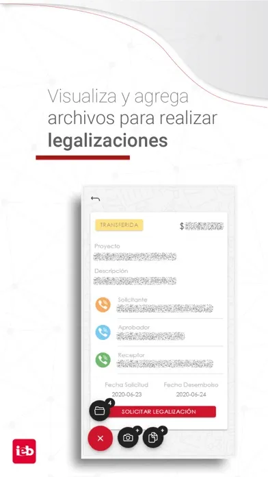 Capturas de tela do SIG+ Anticipos