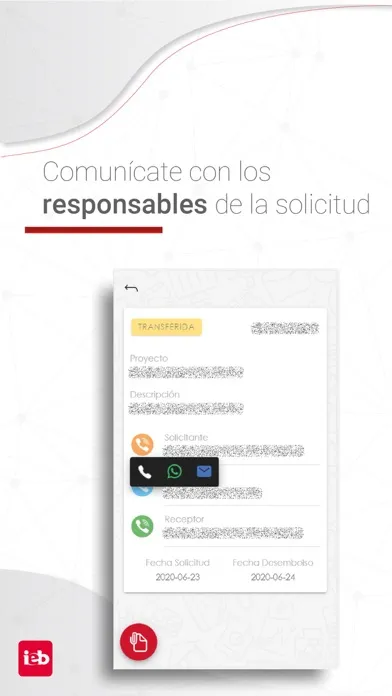Capturas de tela do SIG+ Anticipos