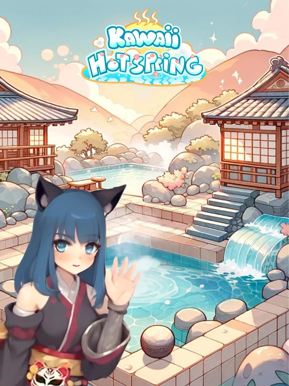 Capturas de tela do Kawaii Hot Spring: Idle Tycoon iPad 