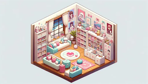 Tangkapan skrin Kawaii Puzzle: Unpacking Decor