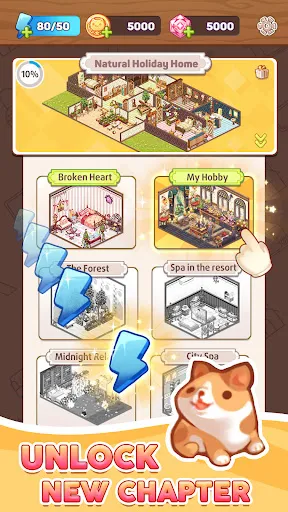 Tangkapan skrin Kawaii Puzzle: Unpacking Decor