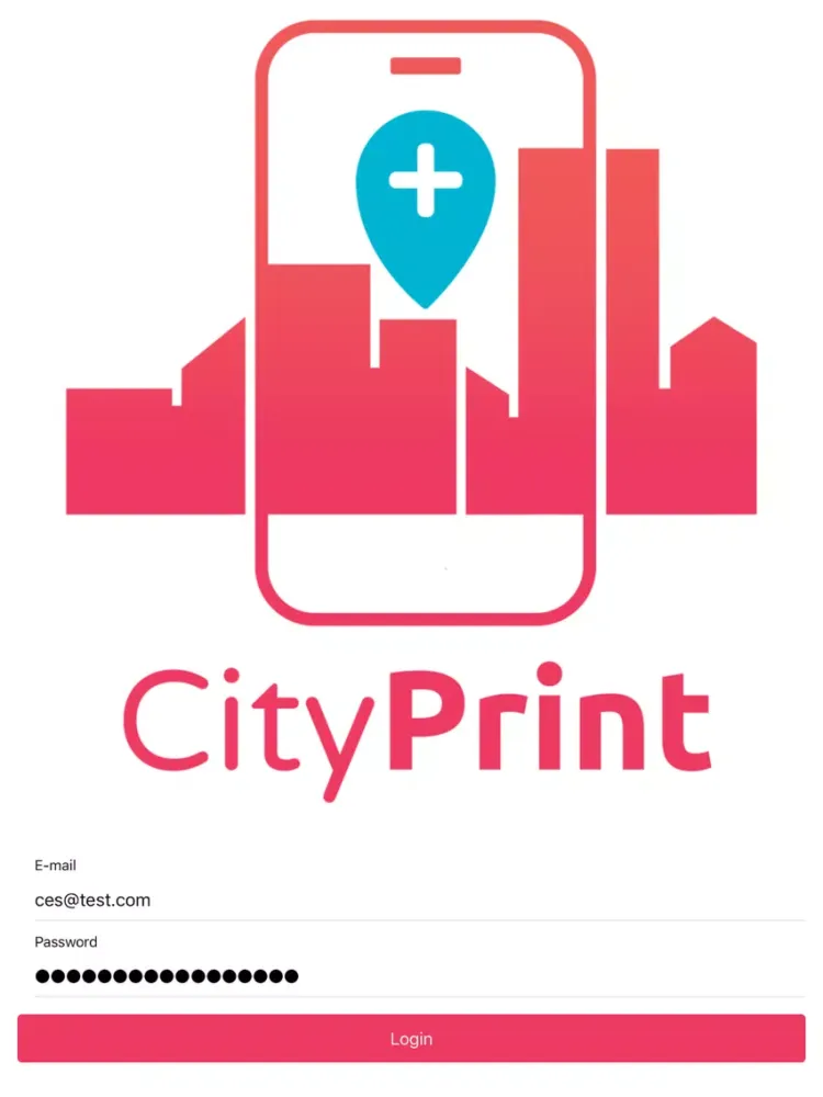 CityPrint iPad  Ekran Görüntüleri