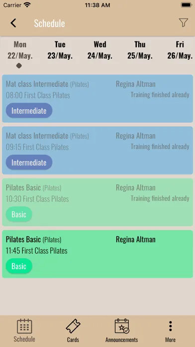 Screenshot di First Class Pilates