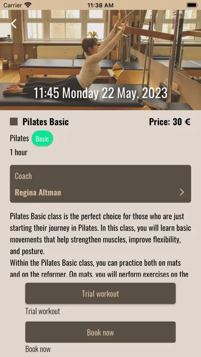 Screenshot di First Class Pilates