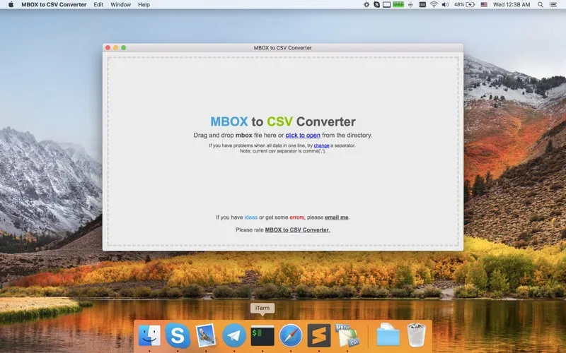 MBOX to CSV Converter Screenshots