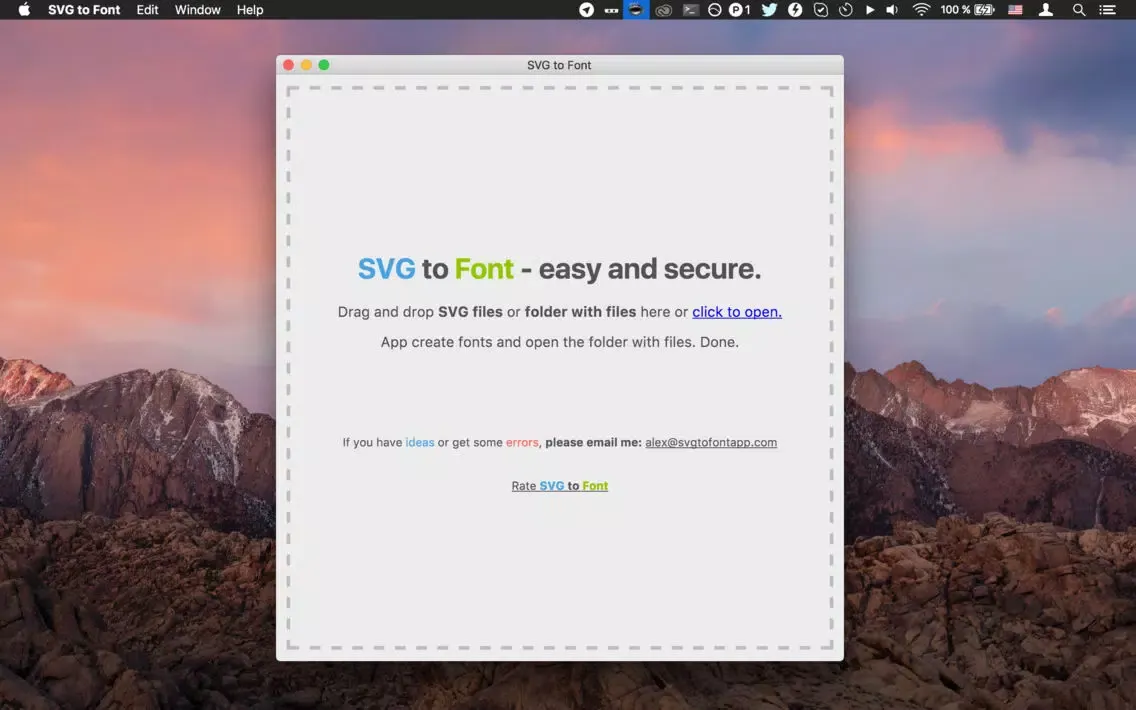 SVG to Font Ekran Görüntüleri
