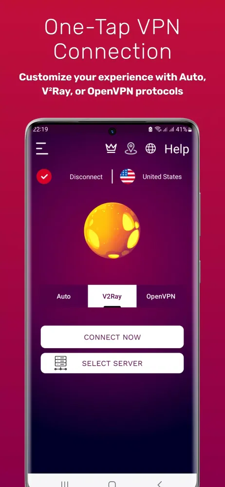 Tangkapan skrin VPN Space