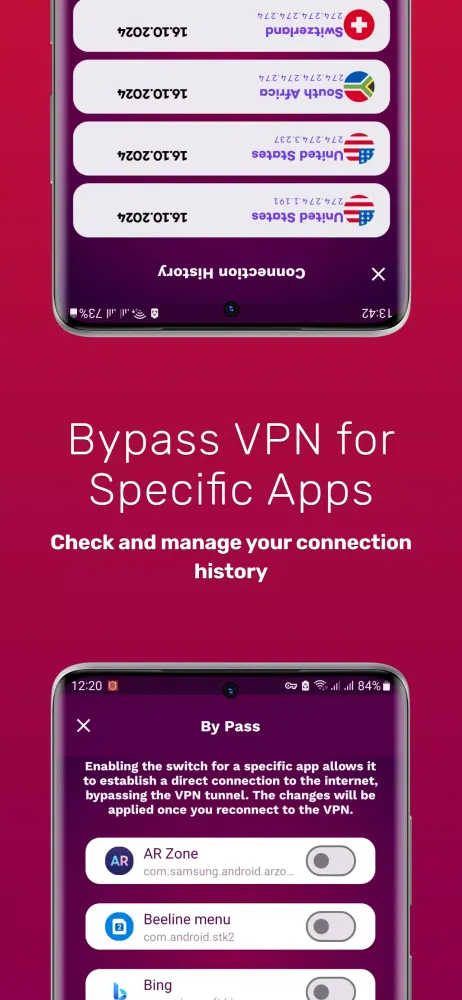 Tangkapan skrin VPN Space