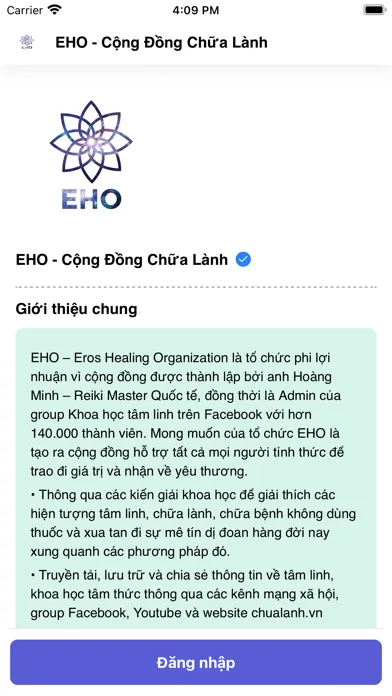 Captures d'écran de EHO - Cộng Đồng Chữa Lành