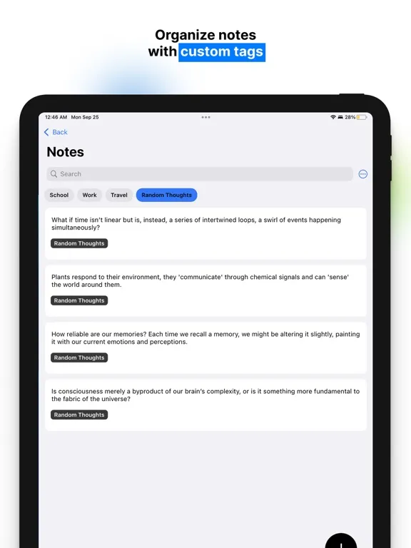 Ảnh chụp màn hình của Jot: Simple Notes with Tags iPad 
