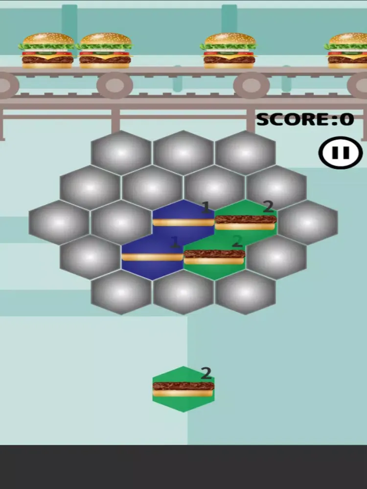 ハンバーガーを作ろう　-脳トレパズル- iPad  Screenshots