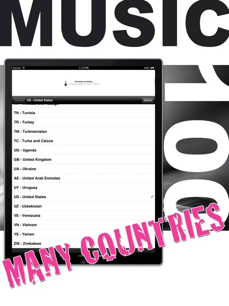 Capturas de pantalla de Music Top 100 Charts iPad 