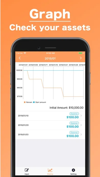 Tangkapan skrin Monthly Balance Recorder