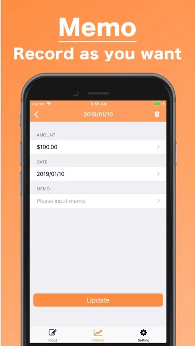Tangkapan skrin Monthly Balance Recorder