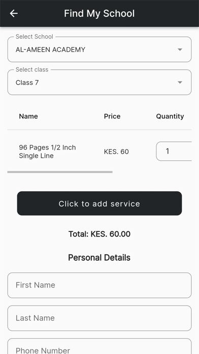 Screenshot di Sifat School Requirements