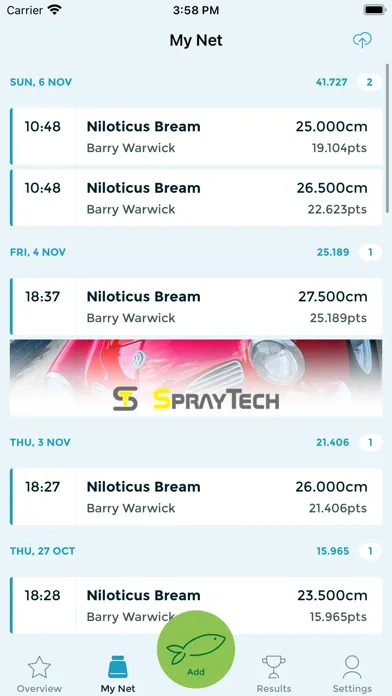 Zrzuty ekranu Keepnet Weigh Bay: Fishing App