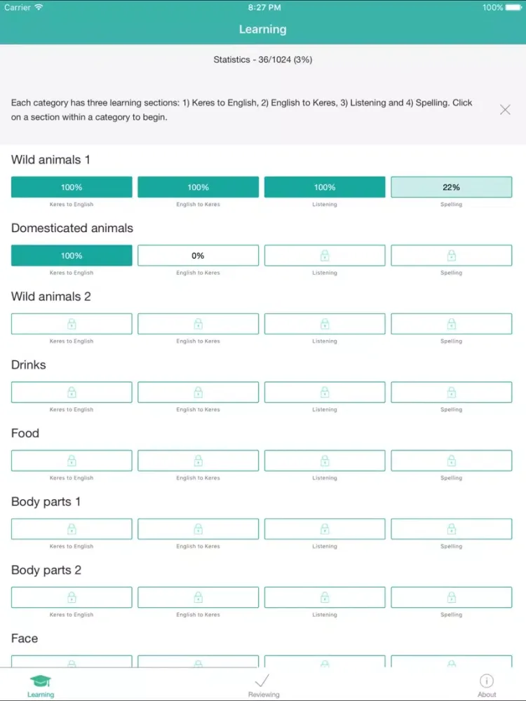 Keres Vocab Builder iPad 應用截圖