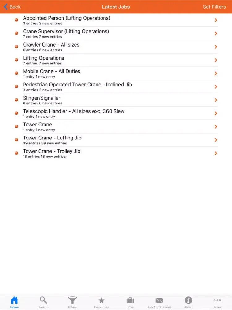 Captures d'écran de MPS Crane Operators iPad 