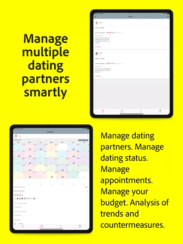 Smart Dating Calendar iPad 應用截圖