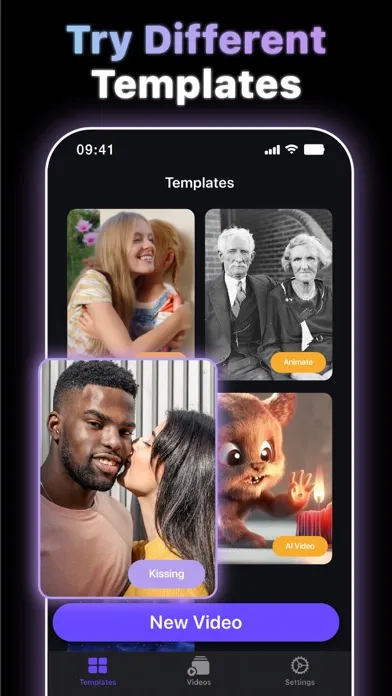 Capturas de tela do VideoAI: AI Hug Video Creator
